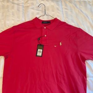 Mens Large Pink Ralph Lauren Polo NWT